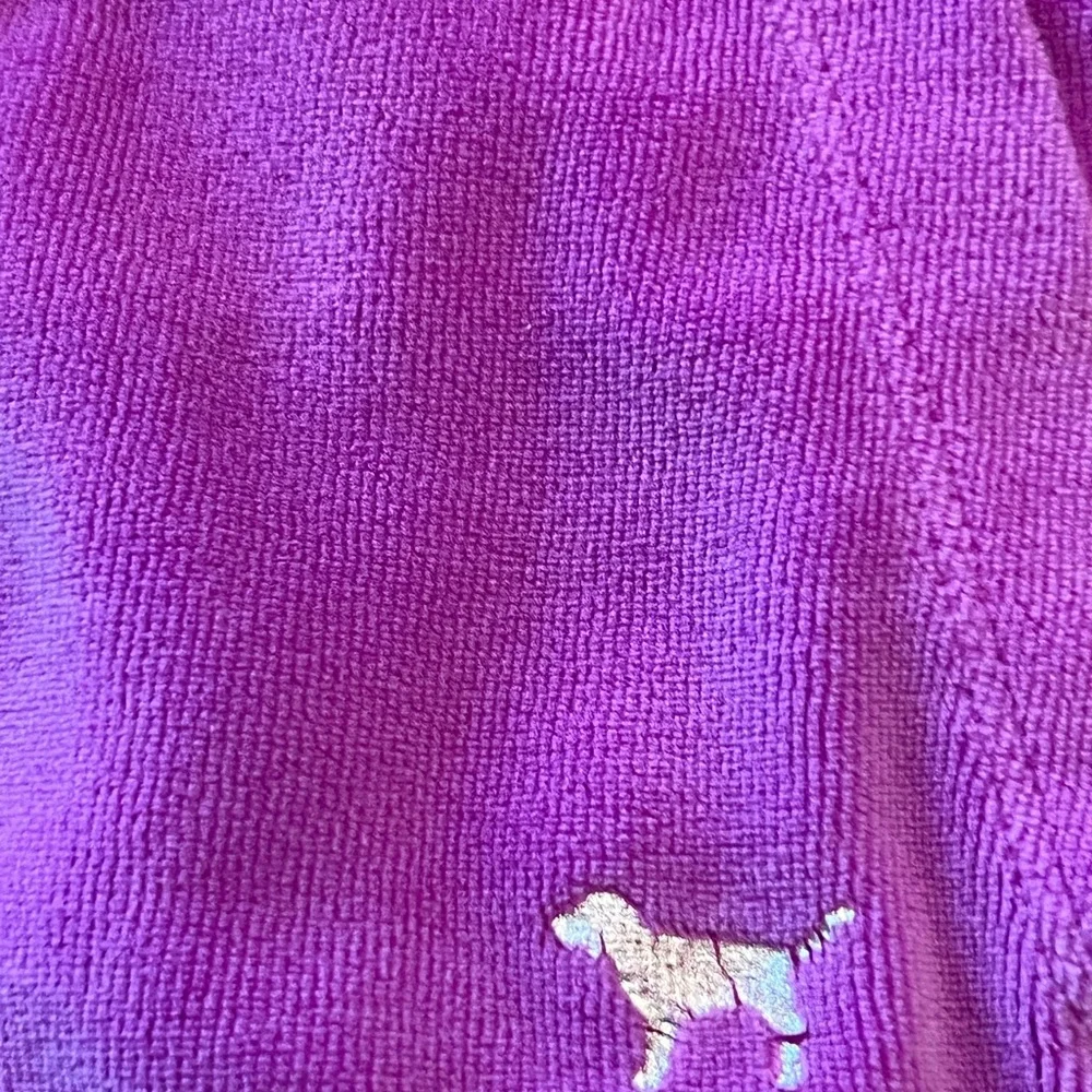 Y2K PINK Victorias Secret Purple Velour Velvet Track Suit Set Small Medium - Picture 6 of 15